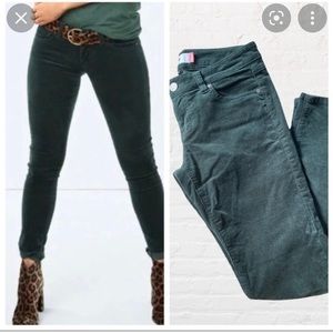 Cabi Skinny Cord In Hunter Green